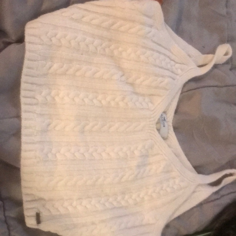 Large white crop top